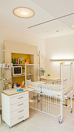 Altona Children's hospital patient rooms lit by Philips lighting