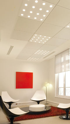Break out area at Generali building, France, lit by Philips 