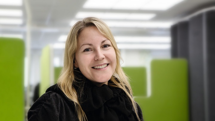 Close up of a woman in the Karolinska Hospital