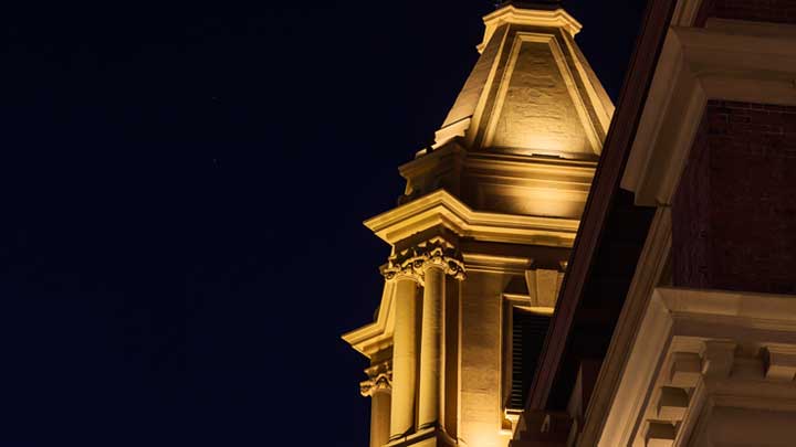 Ferry Building lighting Auckland New Zealand